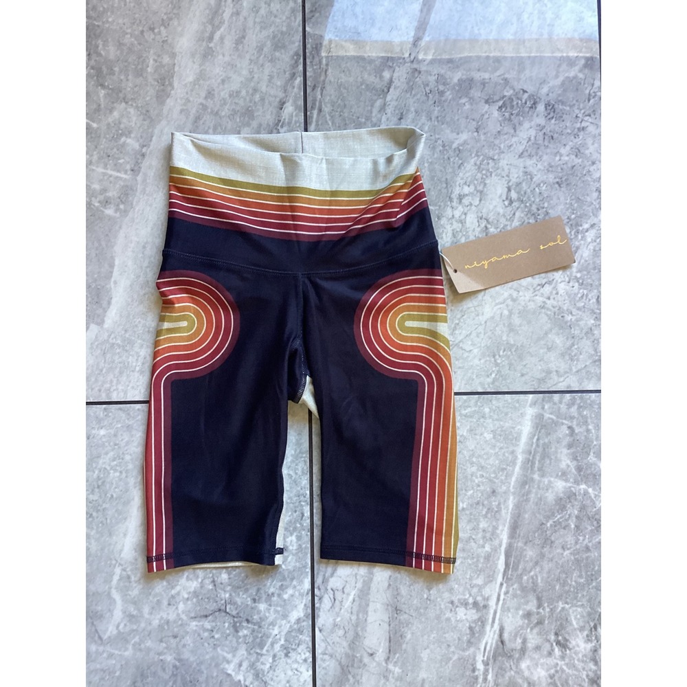 Niyama Sol Lilith Retro Biker Shorts Multi Color Stripe XS 0620228SU3BS-1
